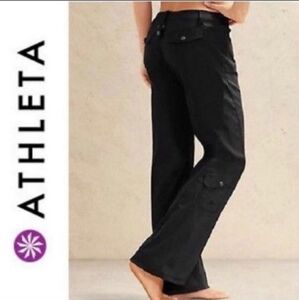 Athleta dipper black athletic hiking wide leg pants